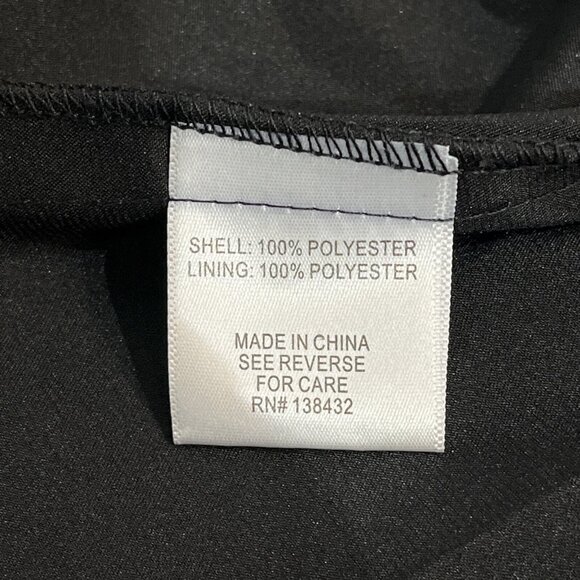 Modcloth Skirt‎ Womens S Black Chiffon Orange Floral Geometric Swing Midi Retro - Picture 7 of 8